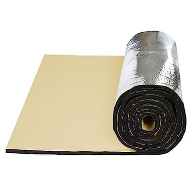 sourcing map Aislante Térmico Acústico Insonorización Coche Aluminio Forro Papel Autoadhesivo 10mm De Espesor Espuma Impermeable 100cmX60cm