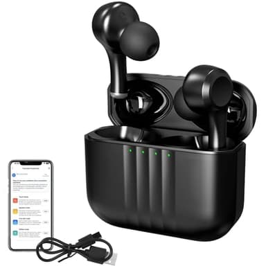 Traductor Instantaneo De Voz, Auriculares Traductor En Tiempo Real Con App Y Bluetooth Admite 144 Idiomas 5 Modos Translator Earbuds Para Viajes Aprendizaje De Negocios Expatriado (Negro)