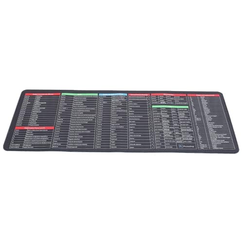 Garneck Alfombrilla De Ratón con Atajos De Excel En Español - Teclado Antideslizante para Oficina - Diseño Supergrande y Funcional Optimizar Tu Trabajo y Decorar Tu