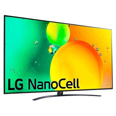 LG Televisor 75NANO766QA - Smart TV webOS22 75 pulgadas (189 cm) 4K Nanocell, Procesador de Gran Potencia 4K a5 Gen 5, compatible con formatos HDR 10, HLG y HGiG