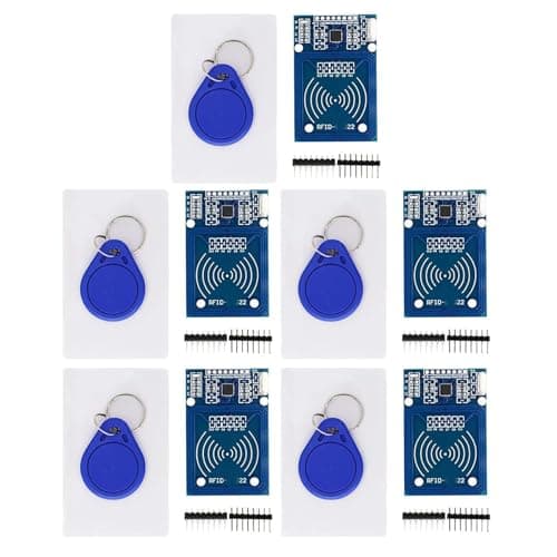 Módulo de inducción de tarjeta IC RFID RF, 13,56 MHz, interfaz SPI, corriente de trabajo: 13-26 mA/CC 3,3 V, compatible con Arduino y compatible con Raspberry Pi (5)