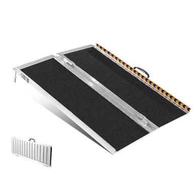 VEVOR Rampa para Silla de Ruedas, Capacidad de 800 Libras, rampa de umbral Plegable portátil de Aluminio Antideslizante de 36 Pulgadas para Scooter, discapacitados, escalones, hogar, escaleras