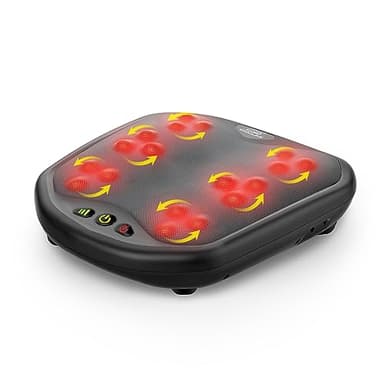 Snailax 2 en 1 masajeador de pies Shiatsu con Calor, Nudos de Masaje Flexibles para Todos los tamaños de pies, Calentador de pies, analgésico eléctrico