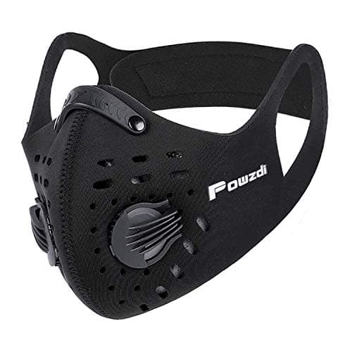 Powzdi Máscara para Bicicleta con Válvula de Respiración Resistencia Respiración Oxígeno Sport Fitness, Andar en Bicicleta, Actividades al Aire