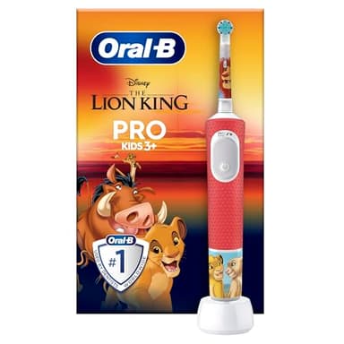 Oral-B Pro Kids Cepillo De Dientes Eléctrico, 1 Mango De El Rey León, 1 Cabezal, Diseñado Por Braun, Apto Para Niños Mayores De 3 Años