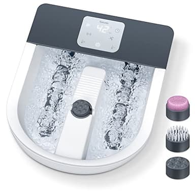 Beurer FB 60 Hidromasaje para pies Wellness, spa para pies con función de masaje, calentamiento del agua hasta 48°C, utilizable en frío y caliente, baño de pies hasta la talla 53