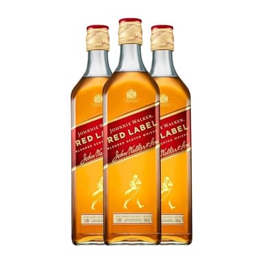 Whisky Blended Johnnie Walker Red Label Botella Misil 1 L (Caja de 3 Botella Misil de 1 L)