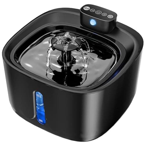 Fuente para Gatos sin Cable, 3.2L 4000 mAh Bebedero Gatos con Sensor de Movimiento, 3 Modos de Funcionamiento Fuente de Agua para Gatos, Súper Silenciosa Fuente Gatos Recargable - Negro