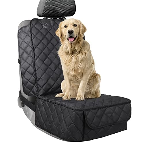 Funda de Asiento para Perros, Cubierta Protector Manta Perro pequenos para Coche Impermeable y Antideslizante con Ventana de Malla Vsible Universal Compatible con SUV, Camión (Front Seat Dog cover)