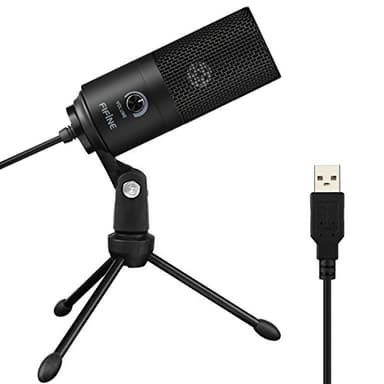 FIFINE Micrófono USB, micrófono de Condensador de Metal para Laptop, Mac o Windows, Estudio cardioide, grabación de Voz, transmisión de transmisión y Videos de YouTube-K669B, Color Negro