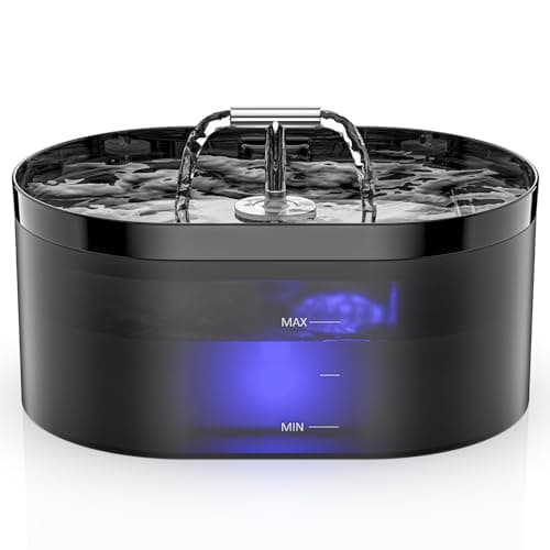 Fuente automática para Gatos, 2,2 l, con Bomba ultrasilenciosa, Filtro de carbón Activo, para Interiores, para Gatos, Perros y Otros Animales