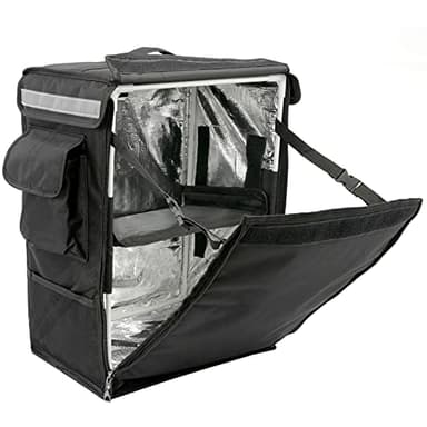 CityBAG - Mochila isotérmica de 35 x 49 x 25 cm, Color Negro para Platos cocinados y envío de Pedidos de Alimentos, Negro, Mochila isotérmica