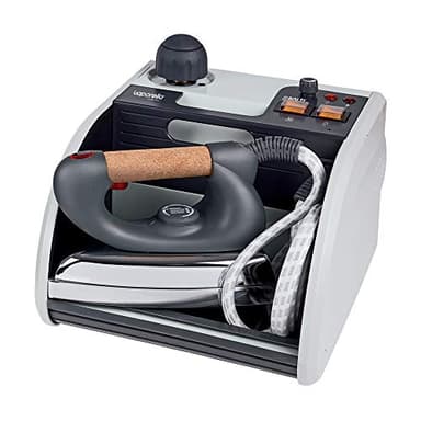 Polti Vaporella Super Pro, Centro de Planchado con Caldera de Alta Presión, Tapón de Seguridad, Potencia 1750 W, Presión de la Caldera 3 Bar, Depósito 1,3 L, Negro y Blanco