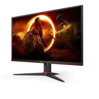 AOC Gaming 27G2SPAE - Monitor FHD de 27 Pulgadas, 165 Hz, MPRT, Plano, FreeSync, Compatible con G-Sync, Altavoz (IPS, 1920 x 1080, VGA, HDMI, DisplayPort), Color Negro y Rojo