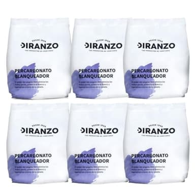 FAMILYCOM. Percarbonato Blanqueador Diranzo Pack 6 unidades. 750g x 6. Total 4,5 Kg. Quitamanchas, Blanqueante y Elimina Olores y Grasa.