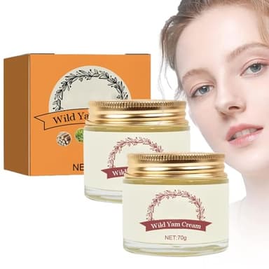 2 Pcs Wild Yam Cream, Annas Wild Yam Cream Organic for Hormone Balance, Women's Organic Wild Yam Root Cream, Promoting Women Body Support All Skin Types