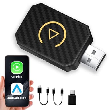 SwartLife Carplay inalámbrico y Android Auto inalámbrico, para Convertir CarPlay/Android Auto con Cable en Inalámbrico, Compatible con el 99% de los Coches de 2016 y posteriores, Plug & Play