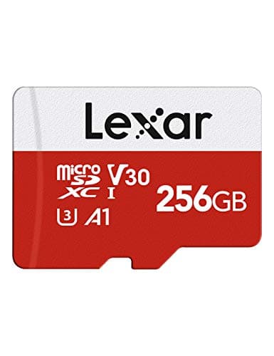 Lexar Tarjeta Micro SD de 256 GB, Tarjeta Micro SD hasta 100 MB/seg, Tarjeta de Memoria microSDXC con Adaptador SD, A1, U3, C10, V30, Micro SD Card para Nintendo Switch, GoPro, Tableta, videocámara