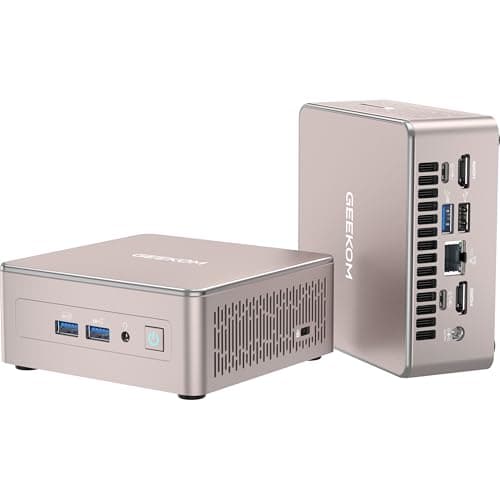 GEEKOM NUC Mini PC A5, AMD Ryzen 7 5825U (hasta 4.5GHz) PC de Sobremesa, Mini Ordenador, 16 GB DDR4 512GB SSD con Windows 11 Pro, WiFi 6, HDMI, BT 5.2 PC para Juegos y Oficina