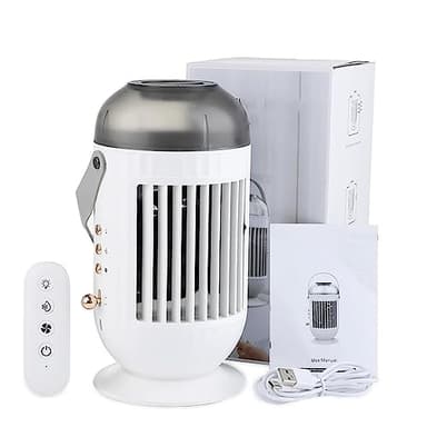 BAIYUN Aparato De Aire Acondicionado - 4 en 1 Aires Acondicionados Portatiles Sin Tubo, Aparato Aire Acondicionado Portatil con 3 Luces led | 2 Modos 3 velocidades para Oficina, hogar
