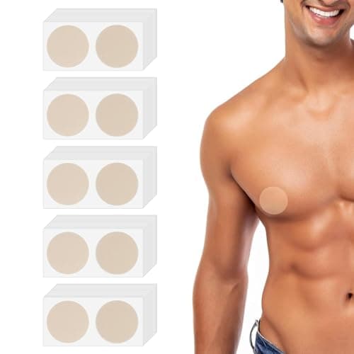 KUBDPQOR 100 Piezas de Cubre pezones para Hombre, Pezoneras Hombre, Pezones de Cinta, Hombre Tapas de Pezón, para Corredores y Atletas, maratonistas, 3,5 cm