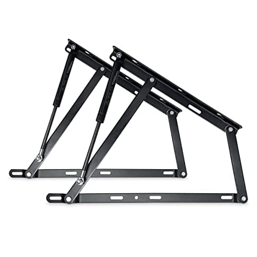 amuéblate online - Pack de Sistema Completo de Elevación Hidráulicos Profesional para Canapés, Incluye Bisagras Pistones Tornillería, Potencia 1250 NW (Cama de 120)
