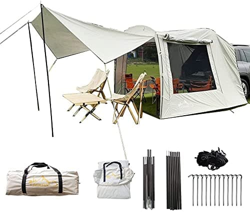 TentHome Tienda de Coche versátil SUV Tailgate Tent Rainfly Screen Room para Acampar, antimosquitos antirayos UV toldo de Coche (Tienda de Campaña)