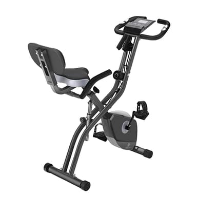 Bicicleta Estática Plegable con Resistencia Magnética Ajustable en 10 Niveles | Bicicleta Estática Plegable Vertical y Recostada para Uso Doméstico, Equipo de Ejercicio para Entrenamiento en Casa
