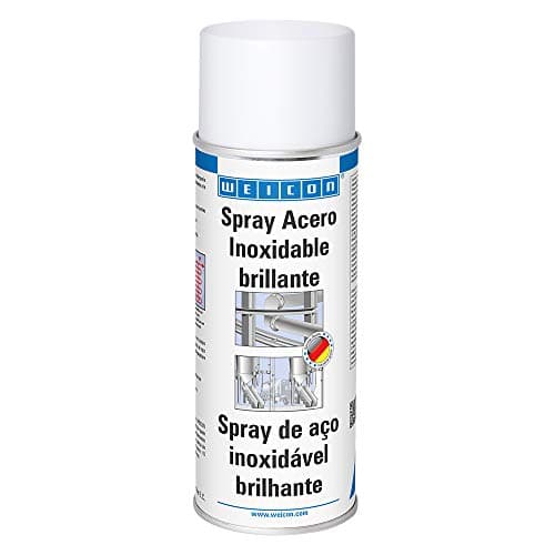 WEICON Spray Acero Inoxidable Brillante | 400 ml | Proporciona apariencia de acero inoxidable