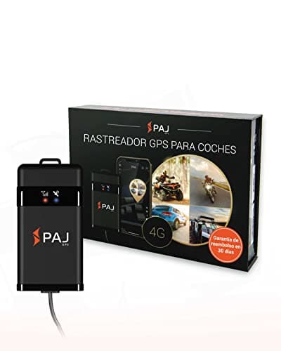 PAJ GPS - Vehicle Finder 2.0 - Localizador GPS para Coche, Moto y Otros Vehículos - Conexión Directa a Batería - Seguimiento en Directo, Historial de Rutas y Alarmas (4G - Cable conexión 1.5m)