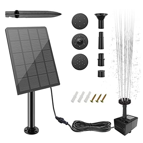 Fuente Solar Jardin Exterior 2.5w, Bomba De Agua Solar Para Estanque, Bomba Fuente De Agua Solar, Fuente Solar Para Estanque Bateria, Diy Pequeña Bomba Solar Para Estanque Bebedero Pajaros Decorativas