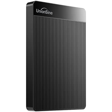UnionSine Disco Duro Externo 500GB 2.5" USB3.0 Ultra Slim Portátil HDD Almacenamiento para PC, Mac, MacBook, Chromebook, Xbox, PS4 (Color Negro) HD2510