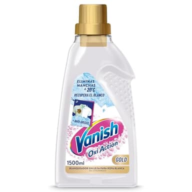 Vanish Oxi Advance Quitamanchas y blanqueador para ropa blanca, Sin lejía, Aroma Rosa, En gel, 1500 ml