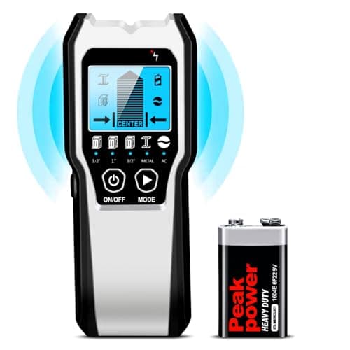 FOLAI Detector de Metales,5 in 1 Detector de Pared Digital y Gráfico,Herramientas Bricolaje,Detector de Metales,Detector Cables y tuberias,Escáner de Pared para Detectar Cables Bajo Tensión y Metales