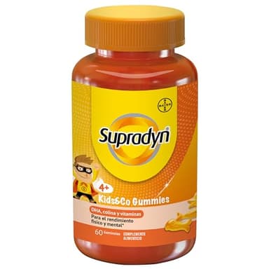 Supradyn Junior Gummies Multivitaminas para Niños con Vitaminas, Omega 3, Coenzima Q10 y Colina, 60 Gummies