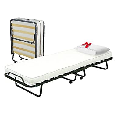 Cortassa | Cama Plegable con COLCHÓN Y GUARDAPOLVO Incluido + Almohada Gratuita, Estructura Resistente Y 4 Ruedas GIRATORIAS, 100% Made IN Italy