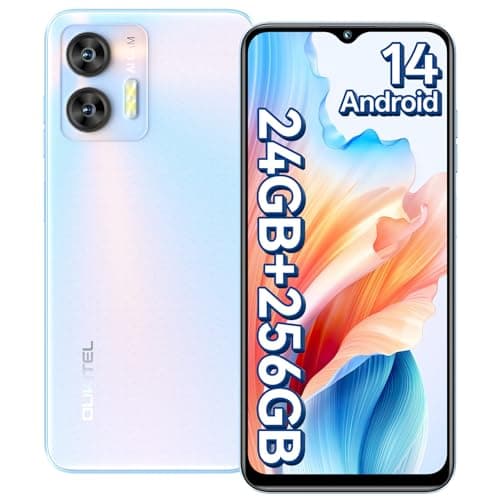 OUKITEL C36 256GB - Teléfono Móvil Libres 24GB +256GB/1TB, Android 14 Móvil, 6.56" HD+90Hz Telefono Movil, 5150mAh Batería, Cámara13MP, Smartphone 4G Dual SIM/Face ID/Fingerprint/GPS/OTG, (Azul) 2025