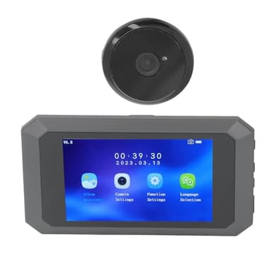 Mirilla con Vídeo, Visor Digital de Puerta con Pantalla LCD de 3,97 Pulgadas, 1080P, Gran Angular 135°, Visión Nocturna, Detección Movimiento, Monitoreo Cámara Ojo Gato Seguridad