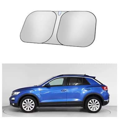 Parasol Coche Delantero para Volkswagen T-Roc,Plegable Reflectante Protector Solar Interior Cubierta Parabrisas Automóvil Protección UV Accesorios para Coche En Verano