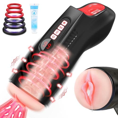 Masturbadors Masculinos Juguetes Sexuales Hombre - Masturbádores Masculino Electrónico LED con 9 Modos de Succión y Vibración Vagina Masturbador Hombre Electrico Juguetes Eróticos para Hombre Sexuales