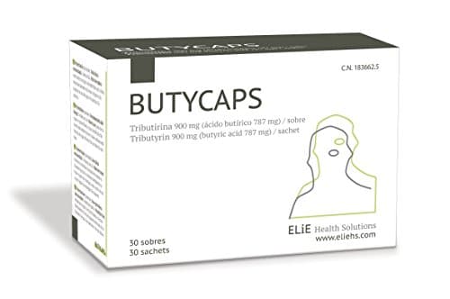 Butycaps - Complemento alimenticio intestinal a base de Tributirina, Butirato - 30 Sobres)