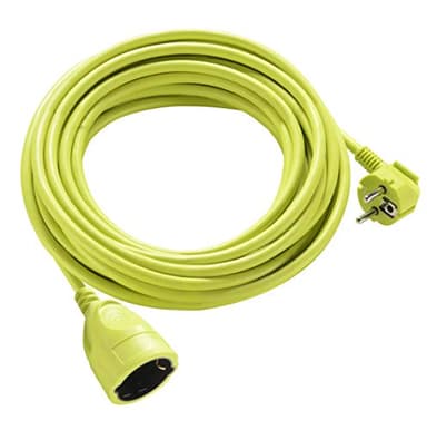 Masterplug Cable Alargador de Corriente 10m, Prolongador Schuko, Extension Electico para Exterior IP44, Verde