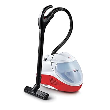 Polti Vaporetto Lecoaspira FAV50 Multifloor, Limpiador a Vapor y Aspirador con Filtro de Agua, Potencia Total 2450 W, Presión de la Caldera 5 Bar, 15 Accesorios Incluidos, Blanco y Rojo