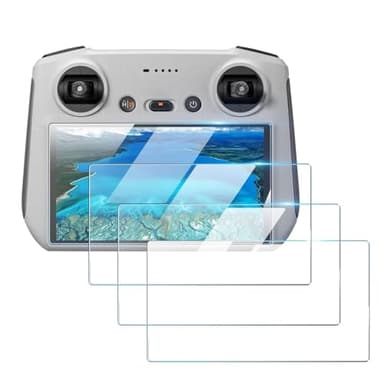 Protector Pantalla para DJI Mini 4 Pro/Mini 3 Pro Monitor Control Remoto, 3 Piezas Mando a distancia de cristal templado Protección Glass Screen Protector, Dureza 9H espesor 0,3 mm