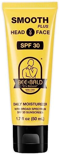 Bee Bald SMOOTH PLUS Hidratante de uso diario con SPF 30. El protector solar de amplio espectro hidrata e hidrata y protege la piel de los dañinos rayos UVA / UVB del sol. Se siente fresco y cómodo.