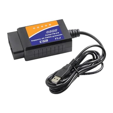 CGEAMDY Conector USB de Coche V1.5 OBD2 Escáner Interfaz, Cable de Diagnóstico con Chip CH340T, Profesional OBDII USB Lector de Códigos, Comprobador Diagnóstico Automoción para PIC18F25K80 Coche