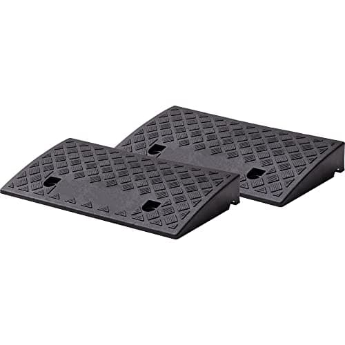 cartrend Juego de 2 rampas portátiles para Silla de Ruedas para Coche, Moto, Silla de Ruedas, Andador, Color Negro
