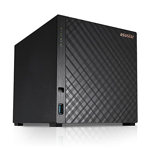 Asustor Drivestor 4 AS1104T - 4 bahías Servidor NAS, CPU Quad Core 1,4 GHz, 1 GB DDR4, Carcasa de Almacenamiento en Red (Sin Disco)