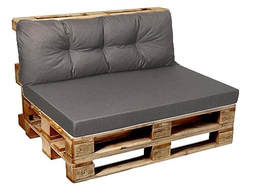Garden Factory Cojines para palets, Cojines para Sofas de palets Asiento, Respaldo o Juego V1 (Asiento Plano 120x60)