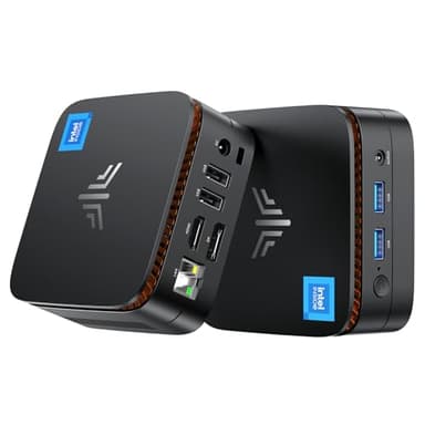 NiPoGi E1 Mini PC Twin Lake N150 (Βeat N100,3,6 GHz) 16 GB RAM/512GB M.2 SSD, HDMI 2.0+DP 1.4 Mini Ordenador de Sobremesa W-11 Pro, WiFi 5, BT4.2/RJ45, 4K @60HZ UHD Dual Display para Oficina